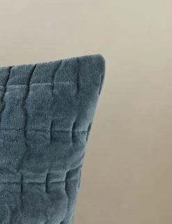 Anderson Velvet Quilted Sham -Furniture Store Lulu and Georgia AndersonVelvetQuiltedSham StoneBlue Euro A0659688 996 Product