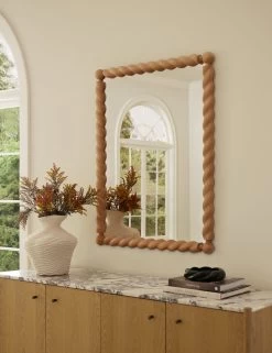 Braided Mirror By Sarah Sherman Samuel 16 Braided Mirror By Sarah Sherman Samuel -Furniture Store Lulu and Georgia Braided Mirror Wide 3056 Lifestyle