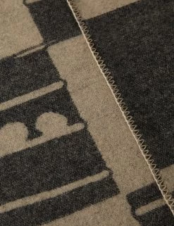 Checkered Wool Throw By Sarah Sherman Samuel -Furniture Store Lulu and Georgia CheckeredThrowbySarahShermanSamuel Black Beige A0656785 150 Product