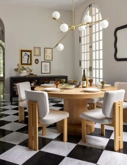 Karine Round Dining Table -Furniture Store Lulu and Georgia DiningI 1236 Site Crop Lifestyle