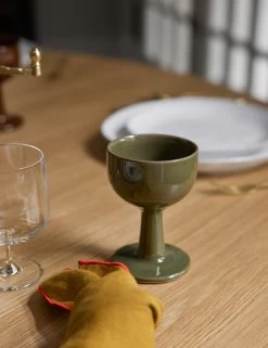 Floccula Wine Glass By Ferm Living -Furniture Store Lulu and Georgia DiningI 1314 Site Crop Lifestyle