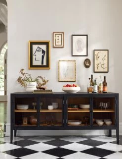 Morey Curio Sideboard -Furniture Store Lulu and Georgia DiningSideboardVignette 1061 Site Crop Lifestyle