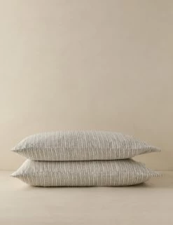 Eadlin Striped European Flax Linen® Pillowcase Set