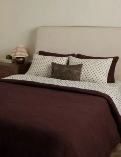 Poiret European Flax Linen® Pillowcase Set -Furniture Store Lulu and Georgia PoiretLinenSheetSet Fern Denim Queen A0660741 Lifestyle 35a89521 c606 4d1d 994b a21ad06cf9d4