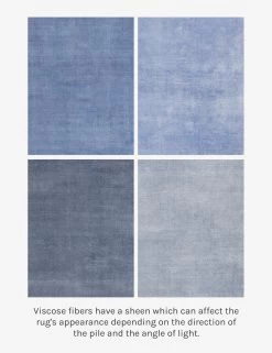 Vinyet Hand-Loomed Rug By Sarah Sherman Samuel -Furniture Store Lulu and Georgia VinyetHand LoomedViscoseRug Blue swatchcard Product