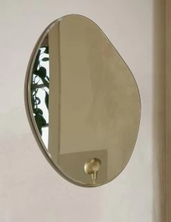Pond Mirror By Ferm Living -Furniture Store Lulu and Georgia fermLIVING AW21 PondMirrorXLDarkChrome TinyFloorLampBrass image lifestyle