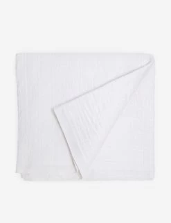 Owen Linen Cotton Coverlet By Pom Pom At Home -Furniture Store Lulu and Georgia owenwhitefolded Product