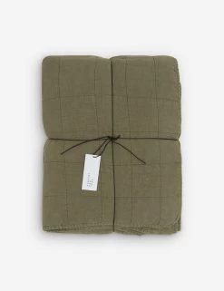 Simple Linen Quilt By Hawkins New York 18 Simple Linen Quilt By Hawkins New York -Furniture Store Lulu and Georgia simple linen quilt olive HNY.300.10.038.380 clean Product