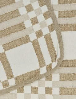Simple Cotton Blanket By Hawkins New York -Furniture Store Lulu and Georgia simple plaid blanket ivory detail HNY.300.10.051.045 detail Product
