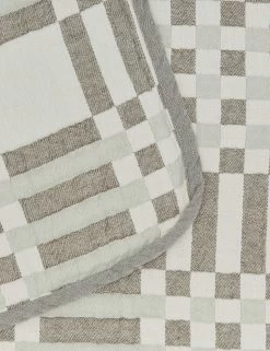 Simple Cotton Blanket By Hawkins New York -Furniture Store Lulu and Georgia simple plaid blanket olive detail HNY.300.10.051.380 detail Product