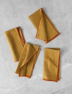 Linen Napkins (Set Of 4) By MADRE -Furniture Store MADRELinenNapkins Tamarindo Medium Setof4 4739