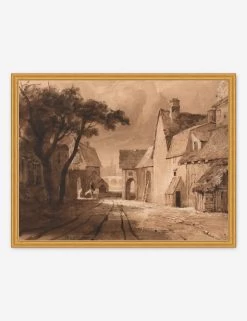 Study Of Old Buildings Print By Samuel Palmer -Furniture Store MUSBUI2418GS
