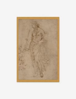 Female Figure With A Tibia Print By Raphael -Furniture Store MUSFEM1828GS