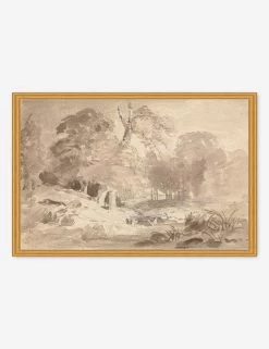 Rural Landscape In The Mark Brandenburg Print By Carl Blechen -Furniture Store MUSMAR2416GS