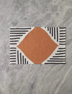 Meridian Linen Placemats By Hadiya Williams -Furniture Store MeridianLinenPlacemat Rust Setof4 byHadiyaWilliams A0655726 1110
