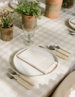 Mini Gingham Napkins (Set Of 4) By Heather Taylor Home -Furniture Store NAP MGIN CRM Mini Gingham Cream Styled 29 1 b9c817f3 ae07 4ea0 985b 5c074be796bc