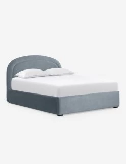 Newbery Platform Bed 31 Newbery Platform Bed -Furniture Store NewberyPlatformBed Heron Velvet Queen L04731295027 Product