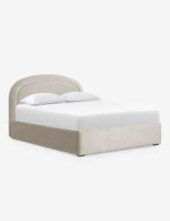 Newbery Platform Bed 35 Newbery Platform Bed -Furniture Store NewberyPlatformBed Oatmeal Velvet Queen L04731295027 Product