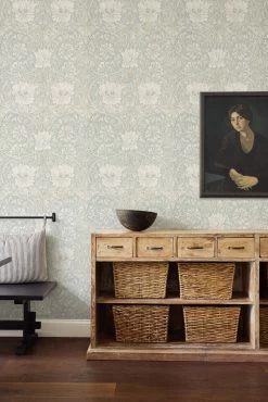 Pure Honeysuckle & Tulip Wallpaper By Morris & Co. -Furniture Store O4A9927 withart 786a19ee a951 4d4b ad9d b8555b6920a0