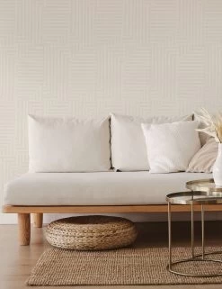 Sassaman Peel + Stick Wallpaper 5 Sassaman Peel + Stick Wallpaper -Furniture Store PG14135 neutral patchwork geo peel stick wallpaper living room 02 L G