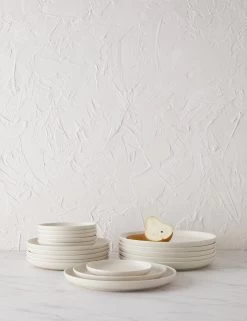 Pacifica Plate Set (18-Pieces) By Casafina (Dinner + Salad + Bread) -Furniture Store PacificaDinnerware 18 PieceSet byCasafina withCerealBowl Vanilla L0467268 2245