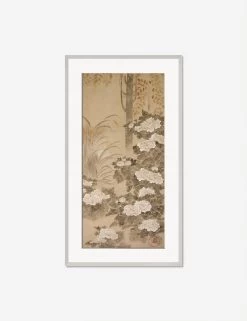 Peonies Print By Tatebayashi Kagei -Furniture Store PeoniesSilverFramematted