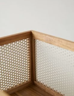 Perforated Acacia Basket By NEAT Method -Furniture Store PerforatedAcaciaBasket 15321