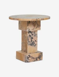 Potts Round Side Table -Furniture Store PottsRoundSideTable OrangeMarble A0657357 Product 0502