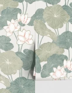 Lily Pad Peel + Stick Wallpaper -Furniture Store RMK11438WP RollShot