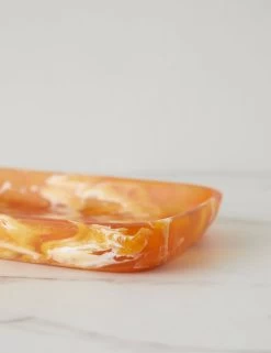 Rectangular Platter By Atlawa -Furniture Store RectangularPlatter 6.7x10x1.2 Honey 0146