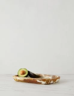 Rectangular Platter By Atlawa -Furniture Store RectangularPlatter 6.7x10x1.2 Horn 15165