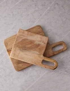 Reyes Cutting Board -Furniture Store ReyesOpenHandleWoodenCuttingBoard Family 14180