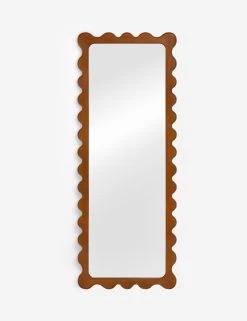 Ripple Full Length Mirror By Sarah Sherman Samuel -Furniture Store RippleMirror HoneyAsh FloorLength A0656629 4455 Product