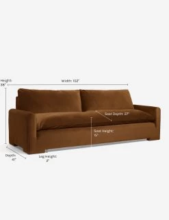 Rupert Sofa By Sarah Sherman Samuel -Furniture Store RupartSofa Cognac 3355