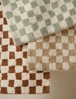 Checkerboard Bath Mat By Sarah Sherman Samuel 27 Checkerboard Bath Mat By Sarah Sherman Samuel -Furniture Store SSSbathmatsGrouoshot2