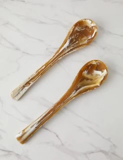 Spoons (Set Of 2) By Atlawa -Furniture Store SetofSpoons 2pzs. 12x2.8 Horn 0149