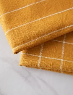 Simple Kitchen Towels (set Of 2) By Farmhouse Pottery -Furniture Store SimpleKitchenTowels OchrewithWhite 16322