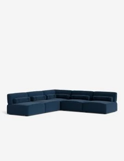Solana Corner Sectional Sofa By Eny Lee Parker -Furniture Store SolanaCornerSectionalSofa BlueVelvet120 WithBolster L0469139 Side 2