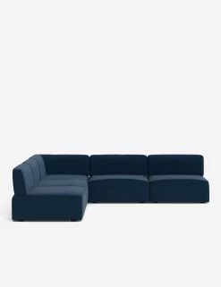 Solana Corner Sectional Sofa By Eny Lee Parker -Furniture Store SolanaCornerSectionalSofa BlueVelvet120 WithoutBolster L0469139 Front 1