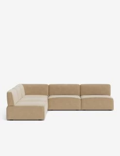 Solana Corner Sectional Sofa By Eny Lee Parker -Furniture Store SolanaCornerSectionalSofa BrieVelvet120 WithoutBolster L0469138 Front 1