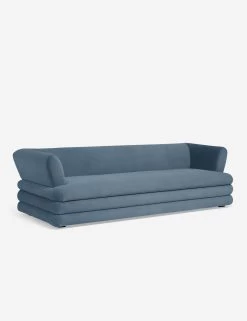 Babs Sofa By Sarah Sherman Samuel -Furniture Store StackedSofa HydrangeaVelvet 96 L0472580 4028 Product