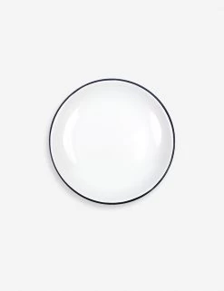 Enamelware Salad Plate (Set Of 4) By Crow Canyon -Furniture Store V123BLA A 1