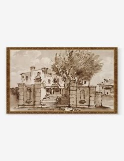 View Of A Villa Wall Art By Giambattista Tiepolo