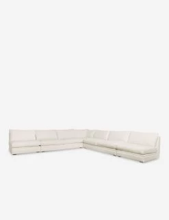 Winona Armless Corner Sectional Sofa -Furniture Store WinonaArmless5PieceCornerSectional KleinIvory 12845 SITECROP