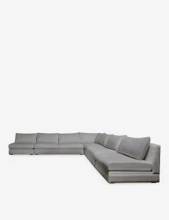 Winona Armless Corner Sectional Sofa -Furniture Store WinonaArmless5PieceCornerSectional KleinSilver 12839 SITECROP