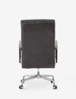 Camden Leather Office Chair, Ebony -Furniture Store camden desk chair ebony 7 1