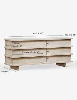 Corliss 6-Drawer Dresser, White Wash -Furniture Store corliss 6 drawer dresser white wash