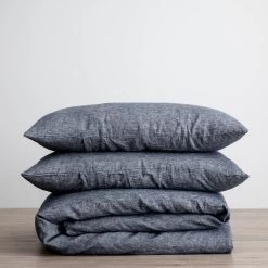European Flax Linen Duvet Set By Cultiver -Furniture Store cultiver linen bedding indigo duvet set