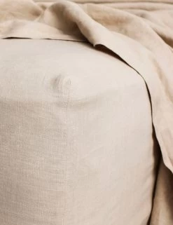European Flax Linen Fitted Sheet By Cultiver -Furniture Store cultiver linen bedding nude fitted sheet 1