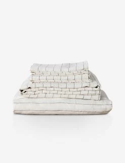 European Flax Linen Sheet Set By Cultiver -Furniture Store cultiver linen bedding pencil stripe sheet set